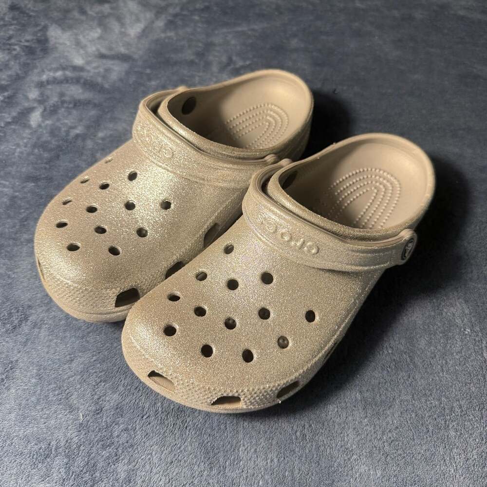 Crocs Classic Glitter Clogs, Size 7W